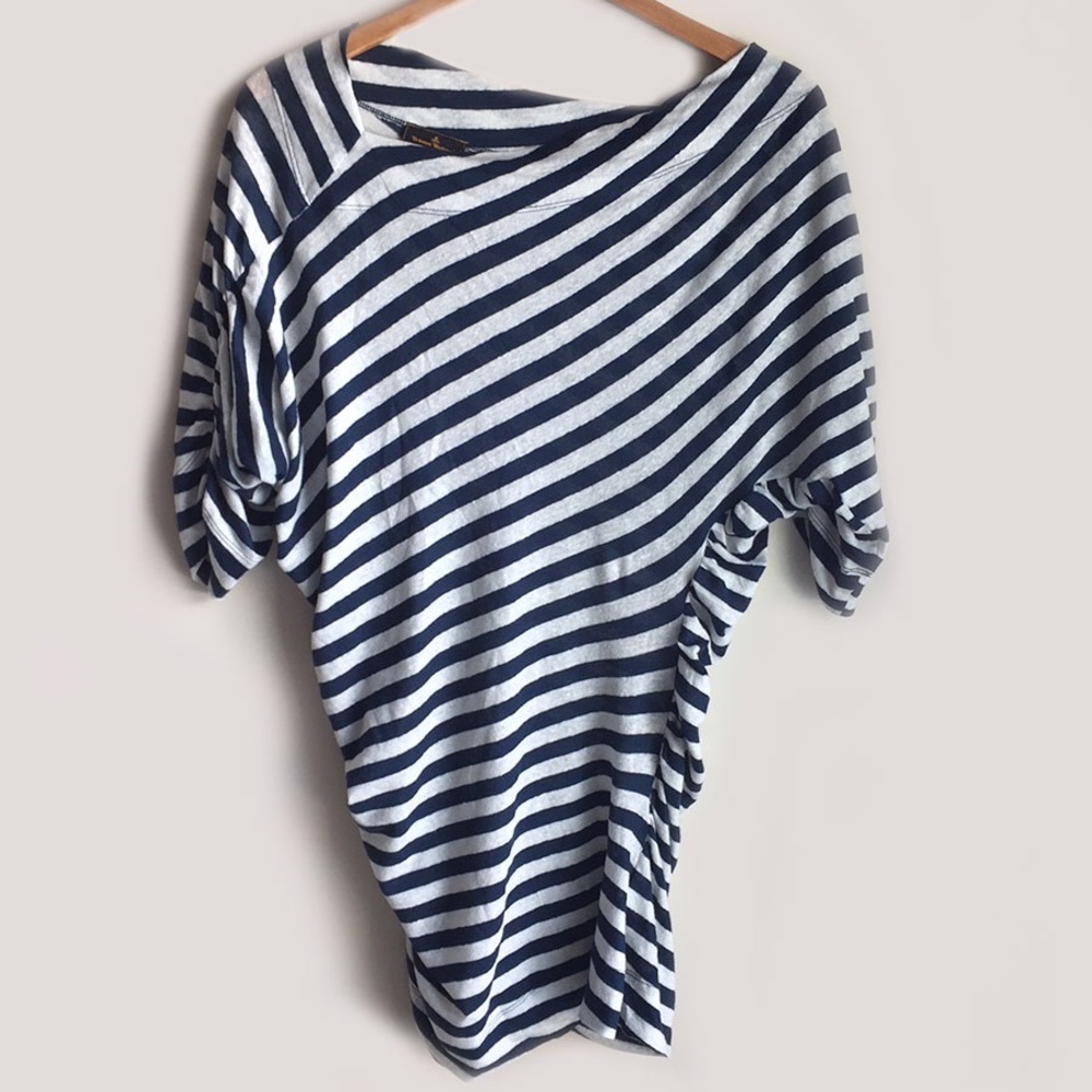Vivienne Westwood Anglomania Cowl Neck Linen Top